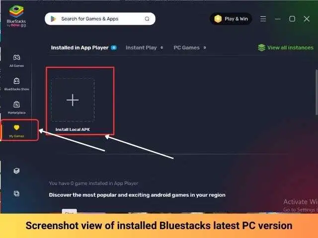 Blustacks Install local APK